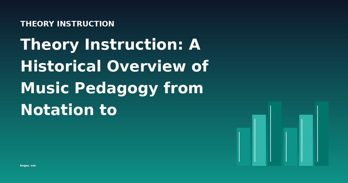 Theory Instruction: A Historical Overview of Music Pedagogy from Notation to Eurhythmics