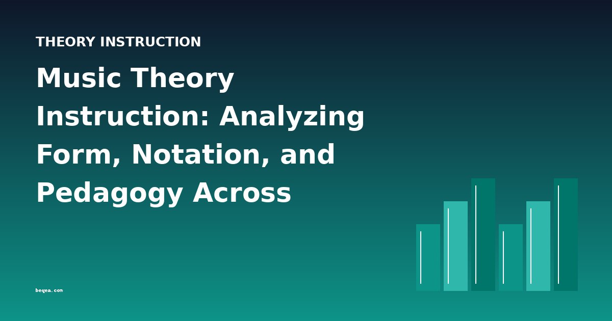 Music Theory Instruction: Analyzing Form, Notation, and Pedagogy Across Classic Texts