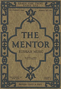 Cover of The Mentor: Russian Music, Vol. 4, Num. 18, Serial No. 118, November 1, 1916 — Reading Notes