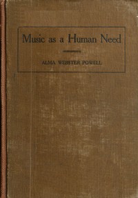 Cover of Music as a human need: A plea fo...