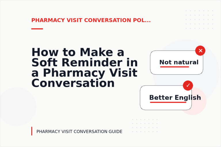 How to Make a Soft Reminder in a Pharmacy Visit Conversation