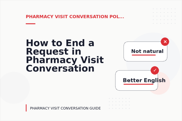 How to End a Request in Pharmacy Visit Conversation English