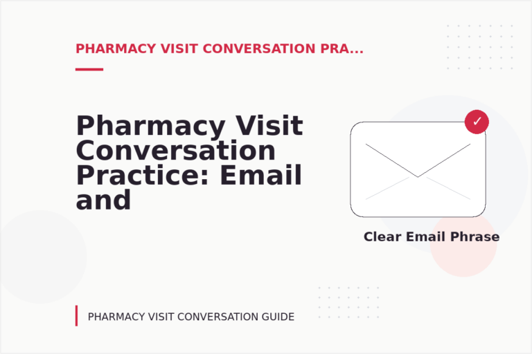 Pharmacy Visit Conversation Practice: Email and Message Examples